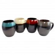 Gibson Home Soroca 19.5 oz Mug Set, Set of 4 Assorted Colors